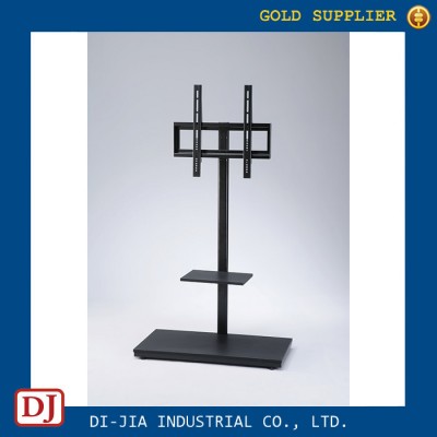 Simple Design Black Metal Adjustable Height LCD TV Mount Stand