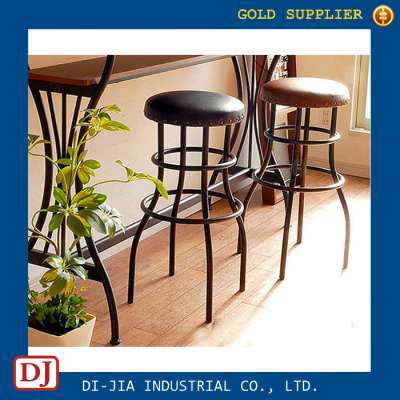 Metal Frame Fixed Industrial Bar Chair Bar Stool