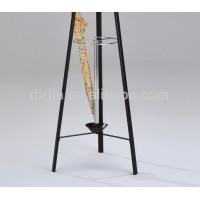 Metal coat rack with umbrella rack