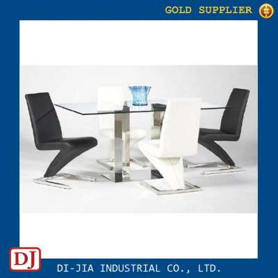 Modern Glass Rectangle Dining Room Furniture Set Dining Table