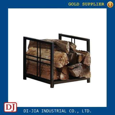 Home Fireplace Accessory Square Firewood Log Storage Rack