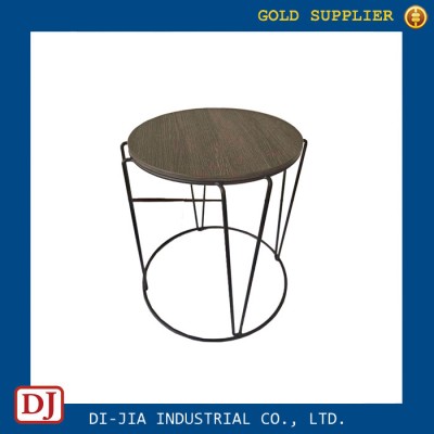 Simple Industrial Style Metal Wooden Stool Chair for Indoor Outdoor