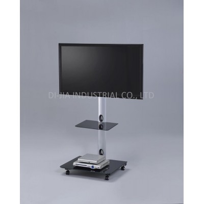 Movable Glass TV Stand